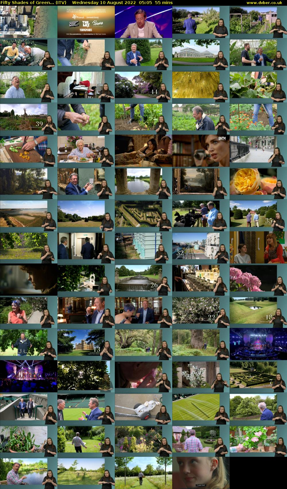 Fifty Shades of Green... (ITV) Wednesday 10 August 2022 05:05 - 06:00