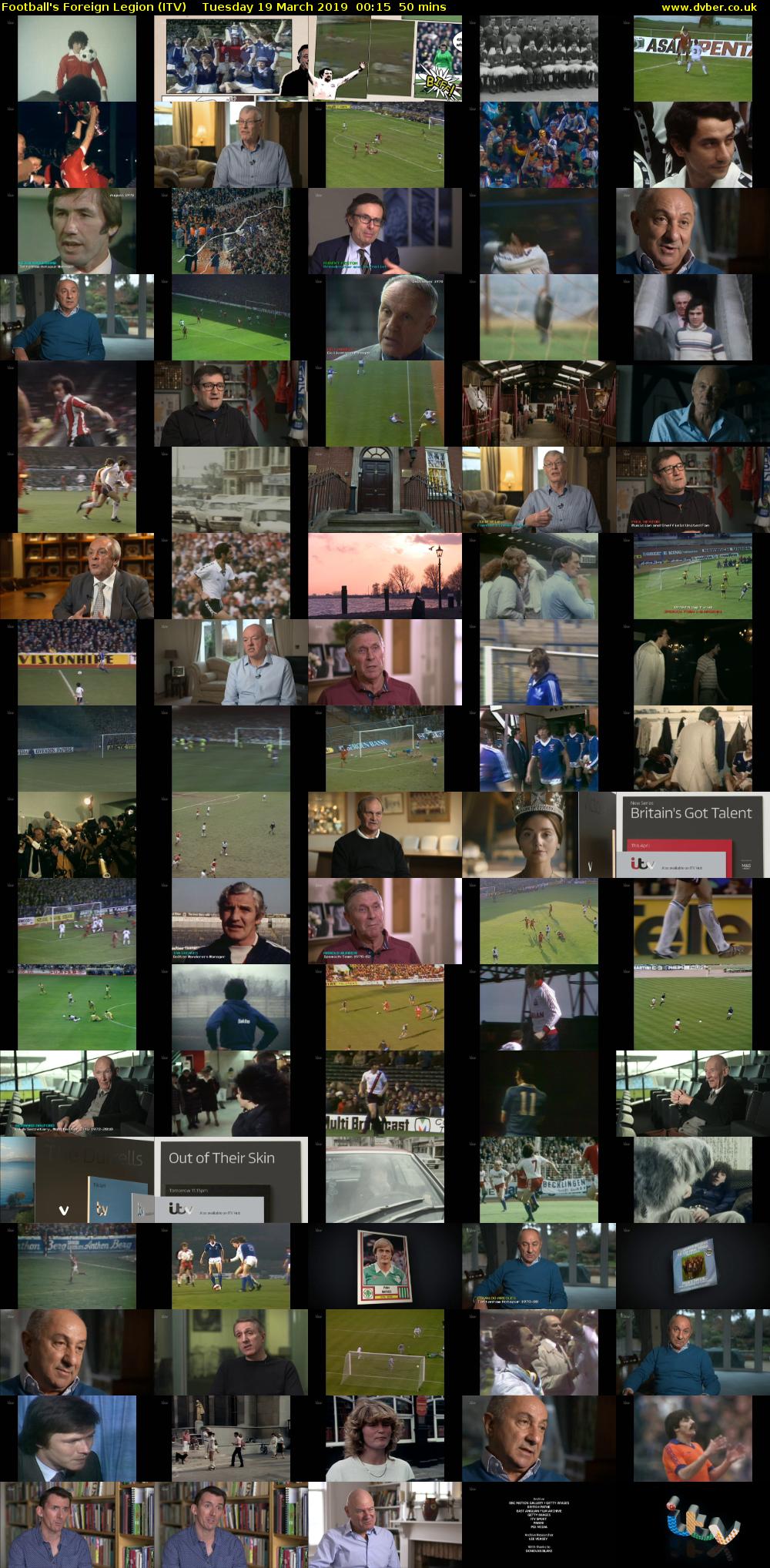 Football's Foreign Legion (ITV) Tuesday 19 March 2019 00:15 - 01:05