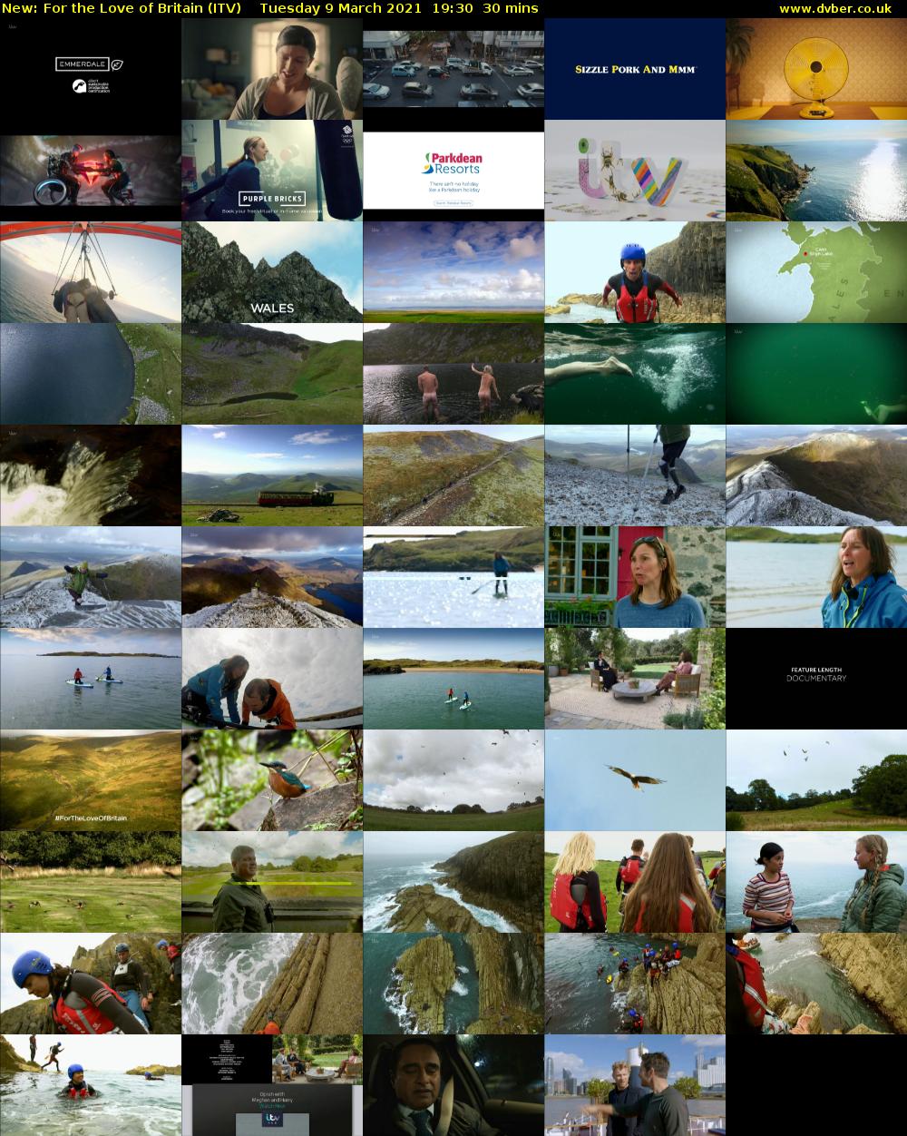 For the Love of Britain (ITV) Tuesday 9 March 2021 19:30 - 20:00