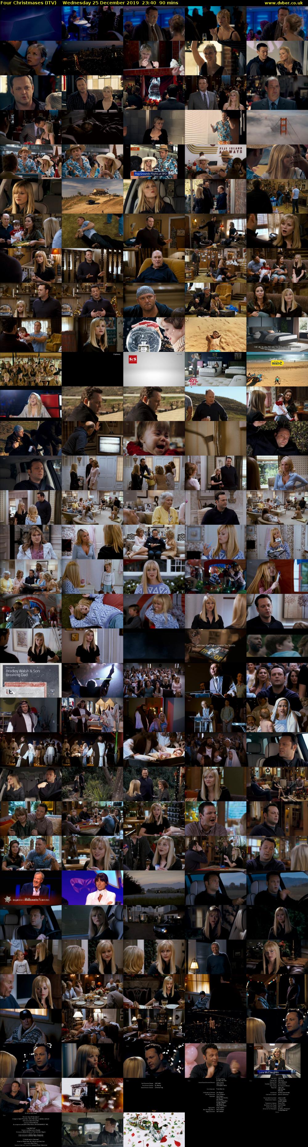 Four Christmases (ITV) Wednesday 25 December 2019 23:40 - 01:10