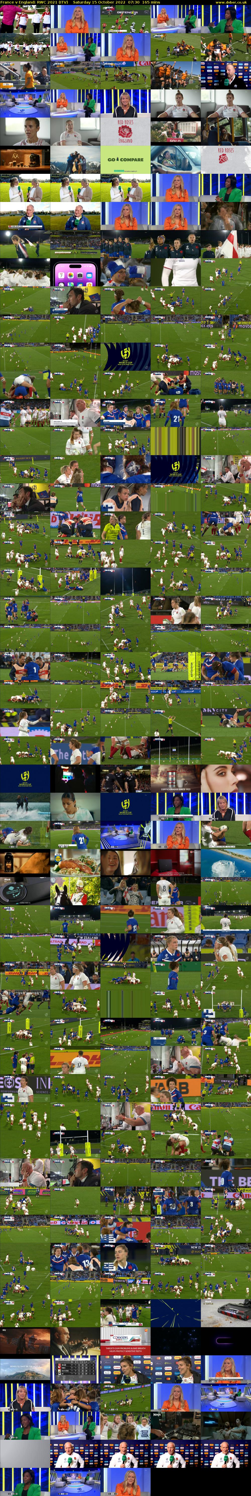 France v England: RWC 2021 (ITV) Saturday 15 October 2022 07:30 - 10:15