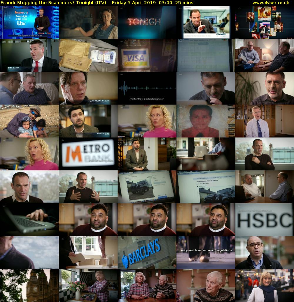 Fraud: Stopping the Scammers? Tonight (ITV) Friday 5 April 2019 03:00 - 03:25