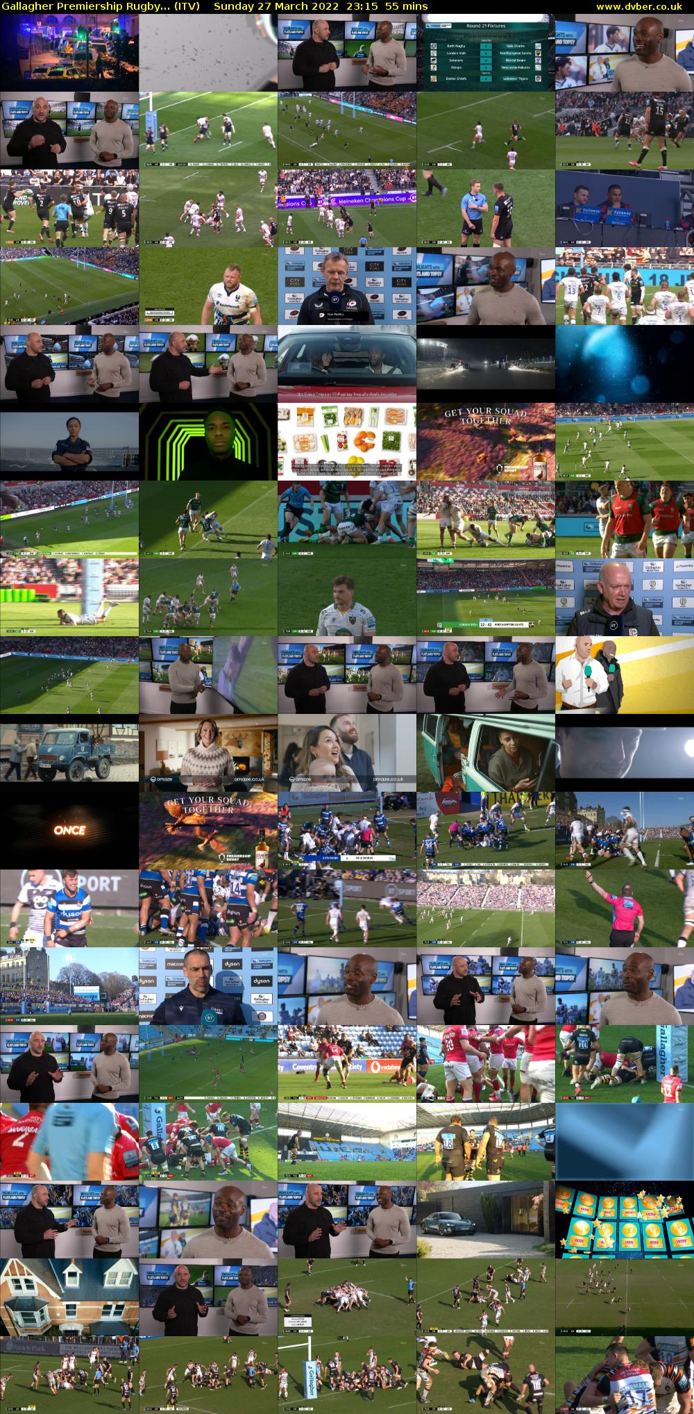 Gallagher Premiership Rugby... (ITV) Sunday 27 March 2022 23:15 - 00:10