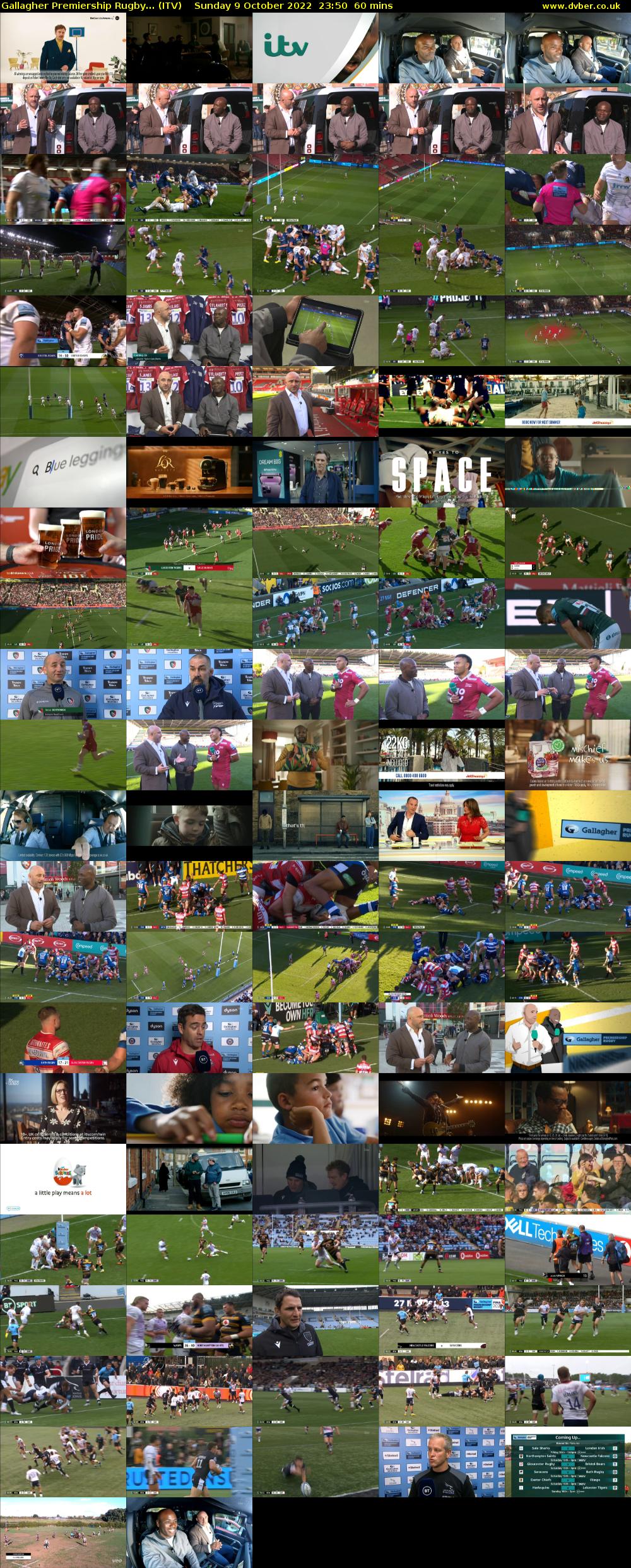 Gallagher Premiership Rugby... (ITV) Sunday 9 October 2022 23:50 - 00:50