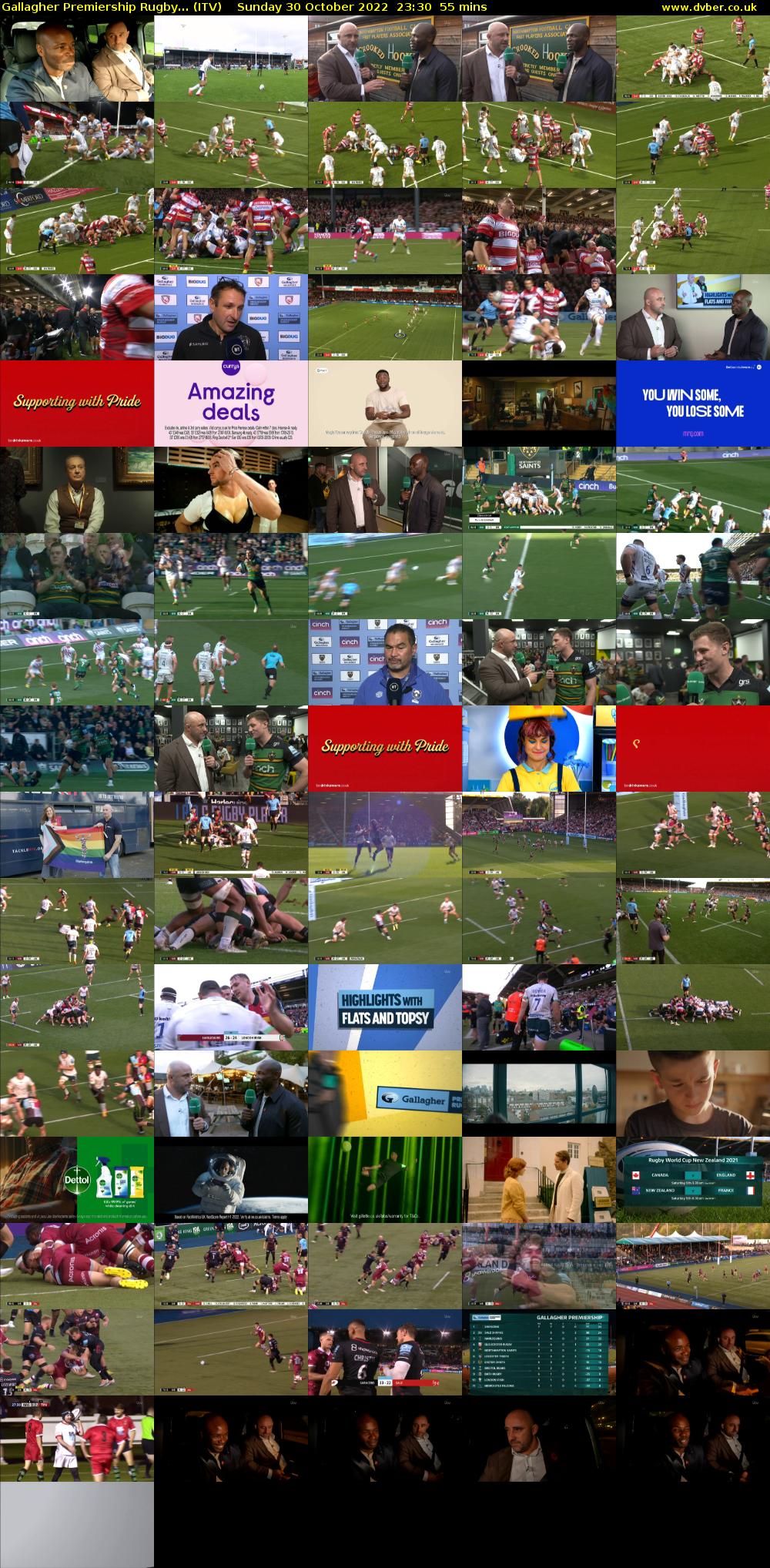 Gallagher Premiership Rugby... (ITV) Sunday 30 October 2022 23:30 - 00:25