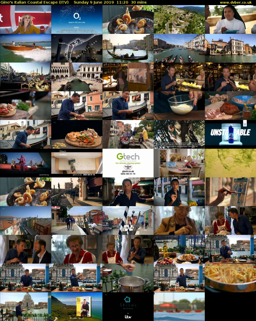 Gino's Italian Coastal Escape (ITV) Sunday 9 June 2019 11:20 - 11:50