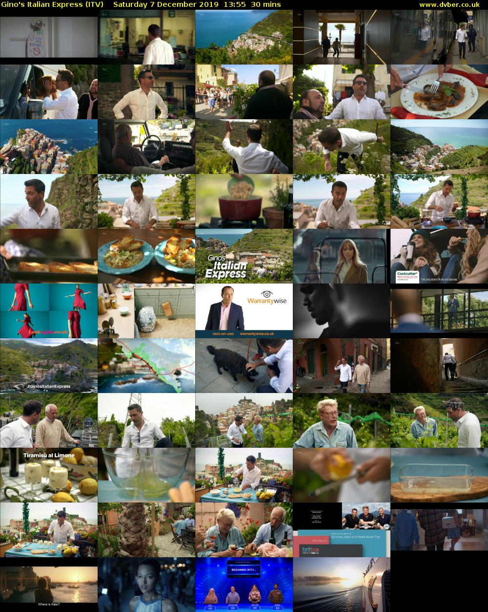 Gino's Italian Express (ITV) Saturday 7 December 2019 13:55 - 14:25