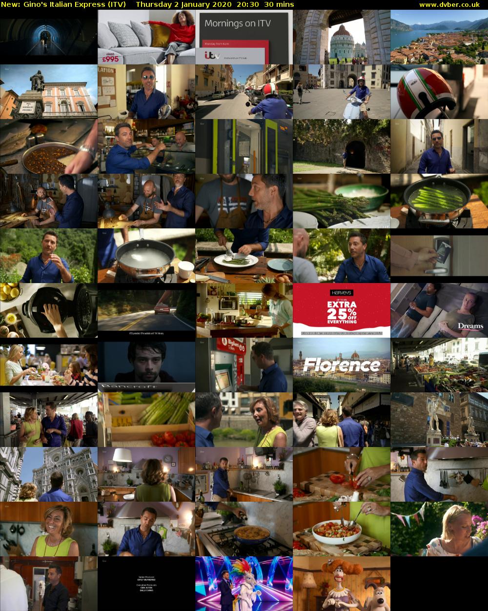Gino's Italian Express (ITV) Thursday 2 January 2020 20:30 - 21:00