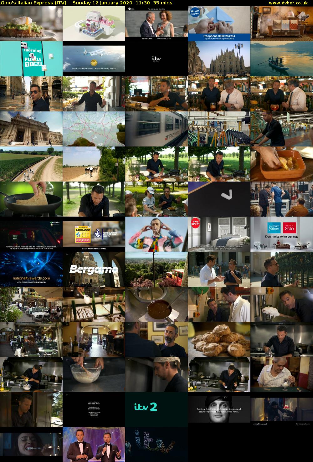 Gino's Italian Express (ITV) Sunday 12 January 2020 11:30 - 12:05