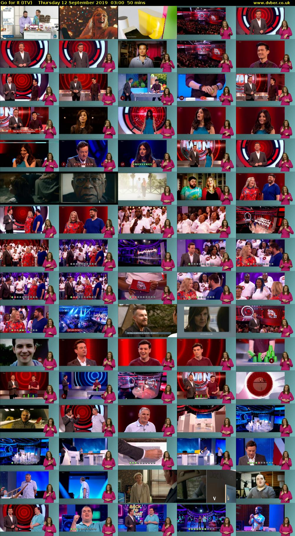 Go for It (ITV) Thursday 12 September 2019 03:00 - 03:50