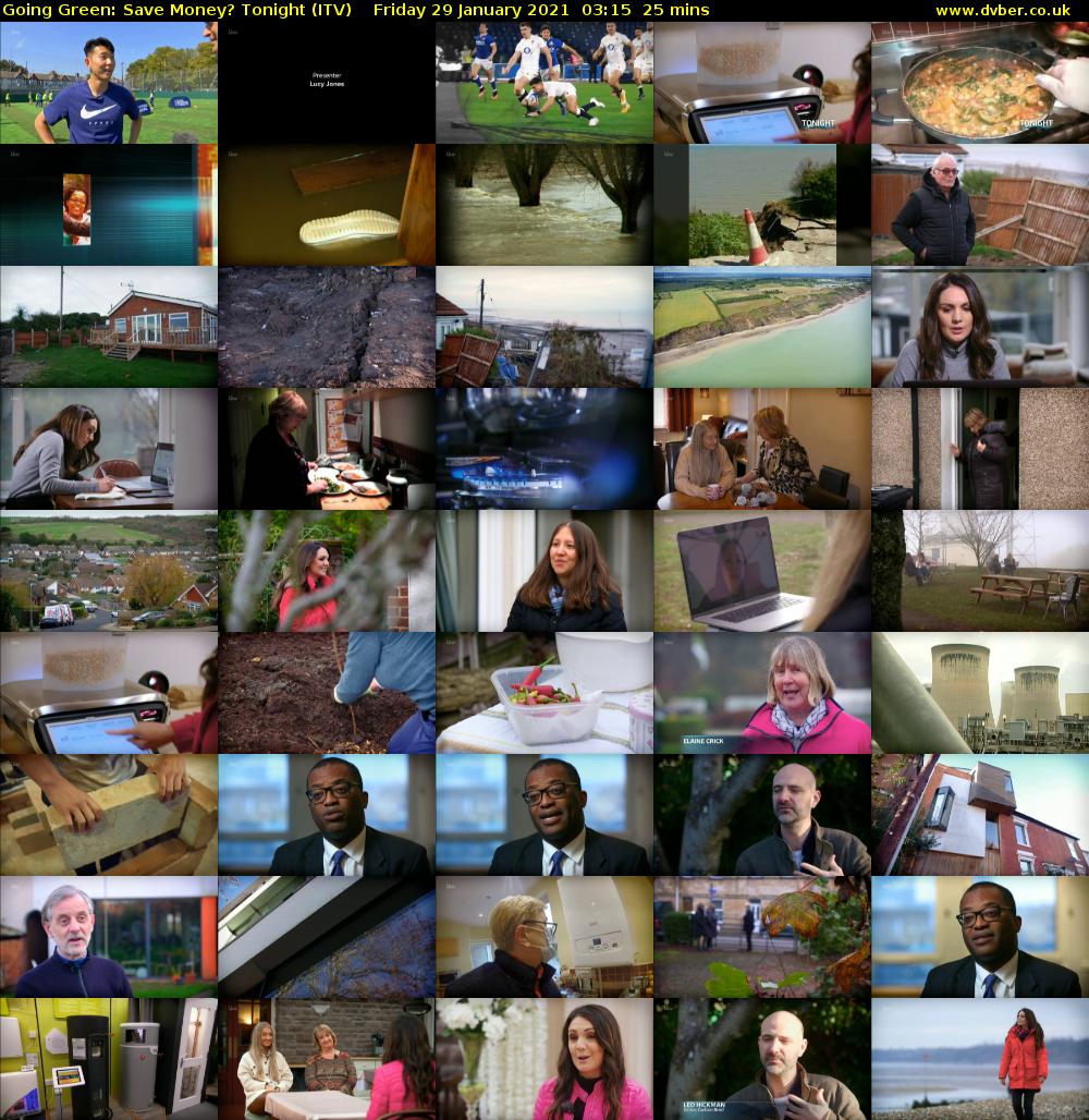 Going Green: Save Money? Tonight (ITV) Friday 29 January 2021 03:15 - 03:40