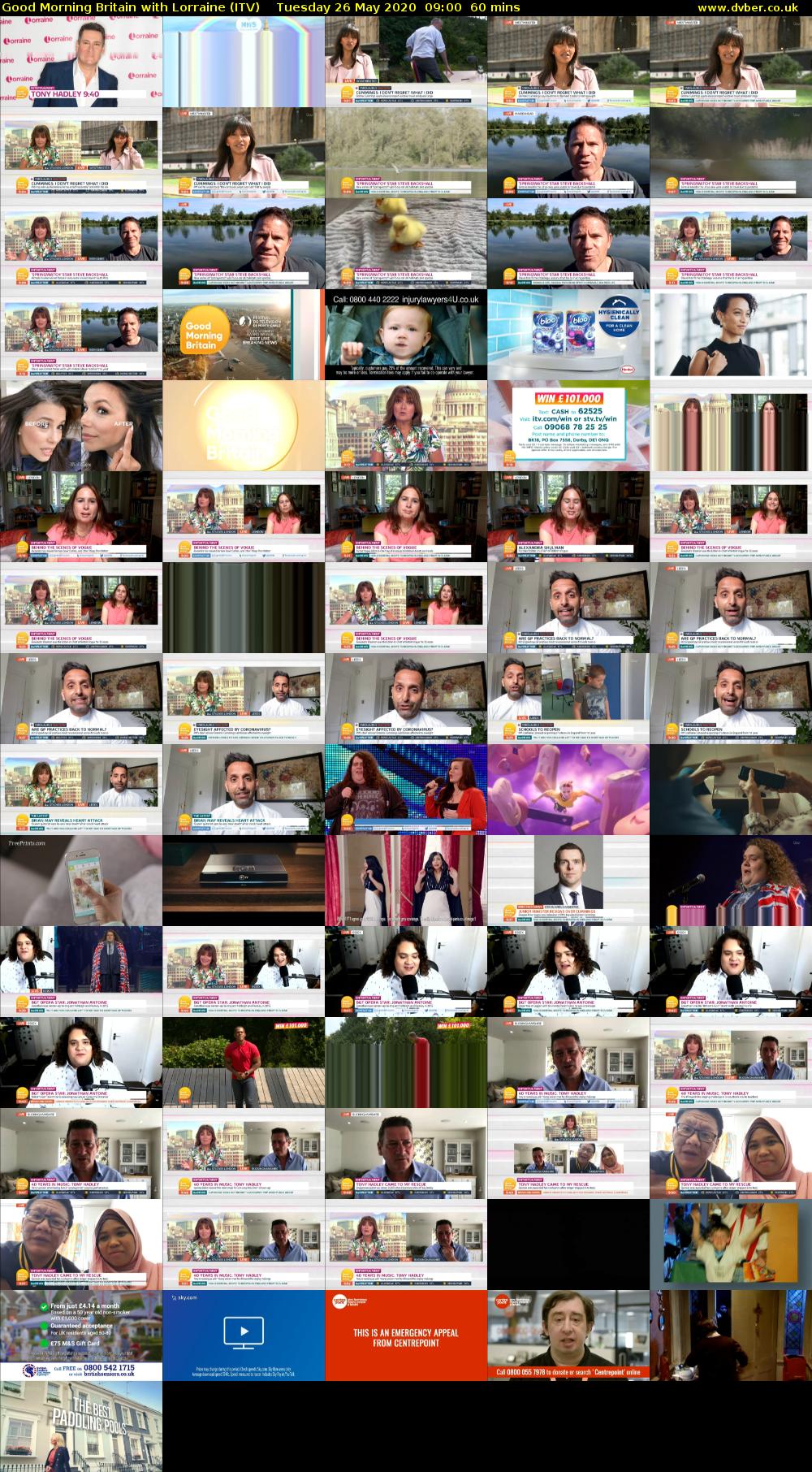 Good Morning Britain with Lorraine (ITV) Tuesday 26 May 2020 09:00 - 10:00