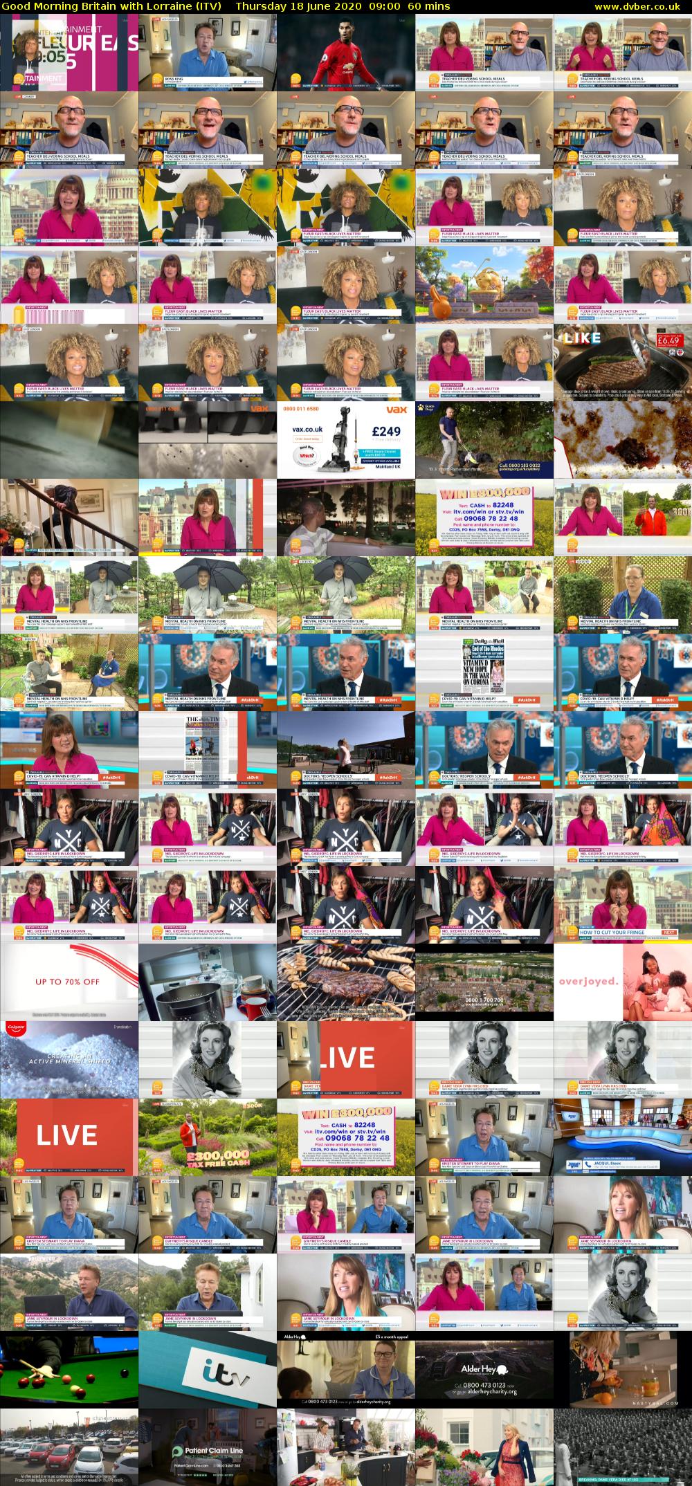 Good Morning Britain with Lorraine (ITV) Thursday 18 June 2020 09:00 - 10:00