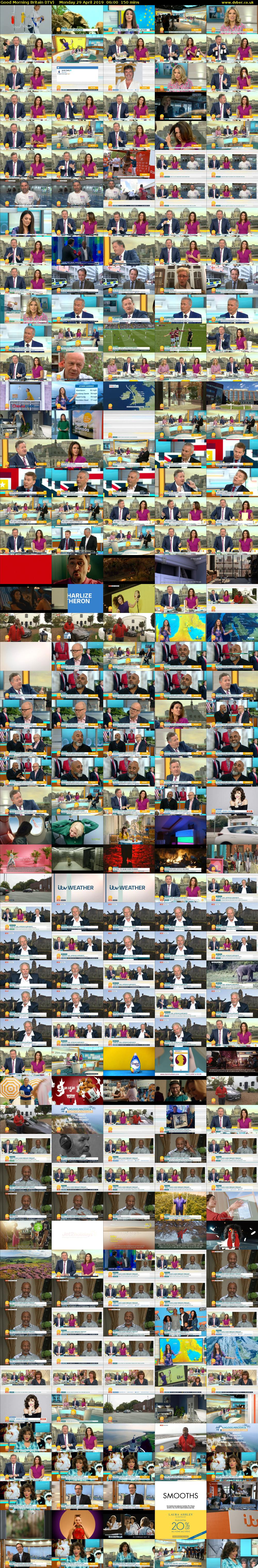 Good Morning Britain (ITV) Monday 29 April 2019 06:00 - 08:30