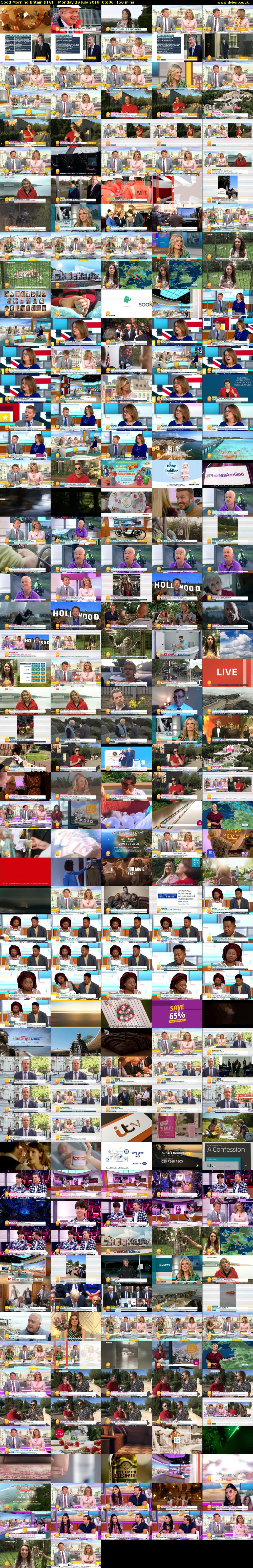 Good Morning Britain (ITV) Monday 29 July 2019 06:00 - 08:30