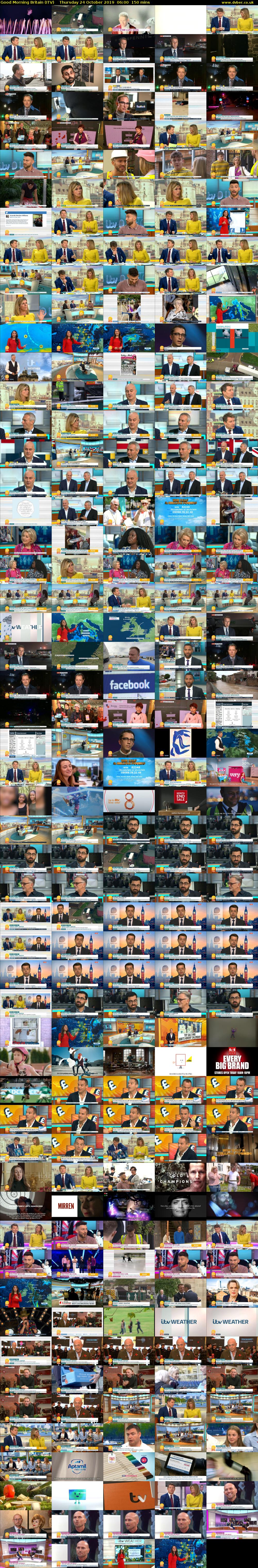 Good Morning Britain (ITV) Thursday 24 October 2019 06:00 - 08:30