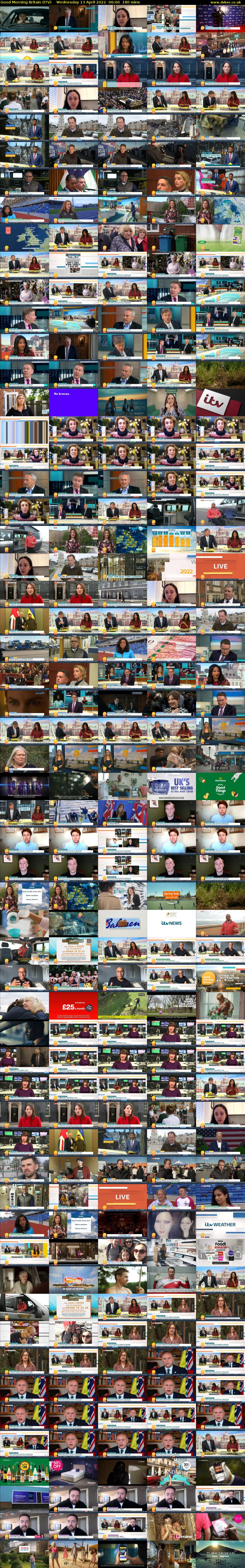 Good Morning Britain (ITV) Wednesday 13 April 2022 06:00 - 09:00