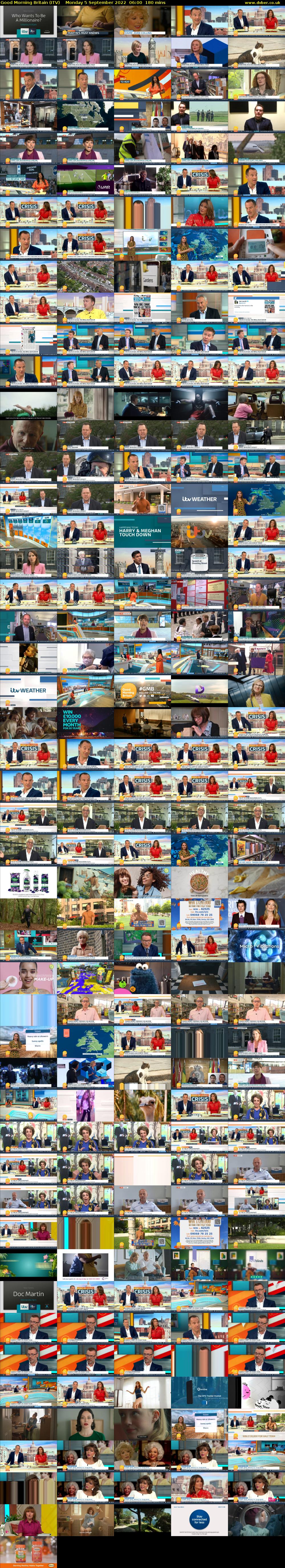 Good Morning Britain (ITV) Monday 5 September 2022 06:00 - 09:00