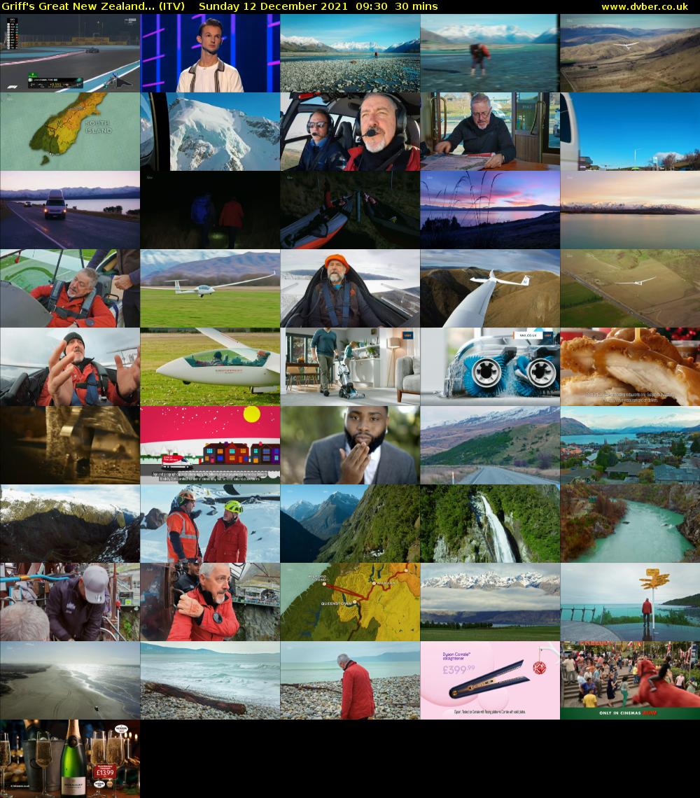 Griff's Great New Zealand... (ITV) Sunday 12 December 2021 09:30 - 10:00