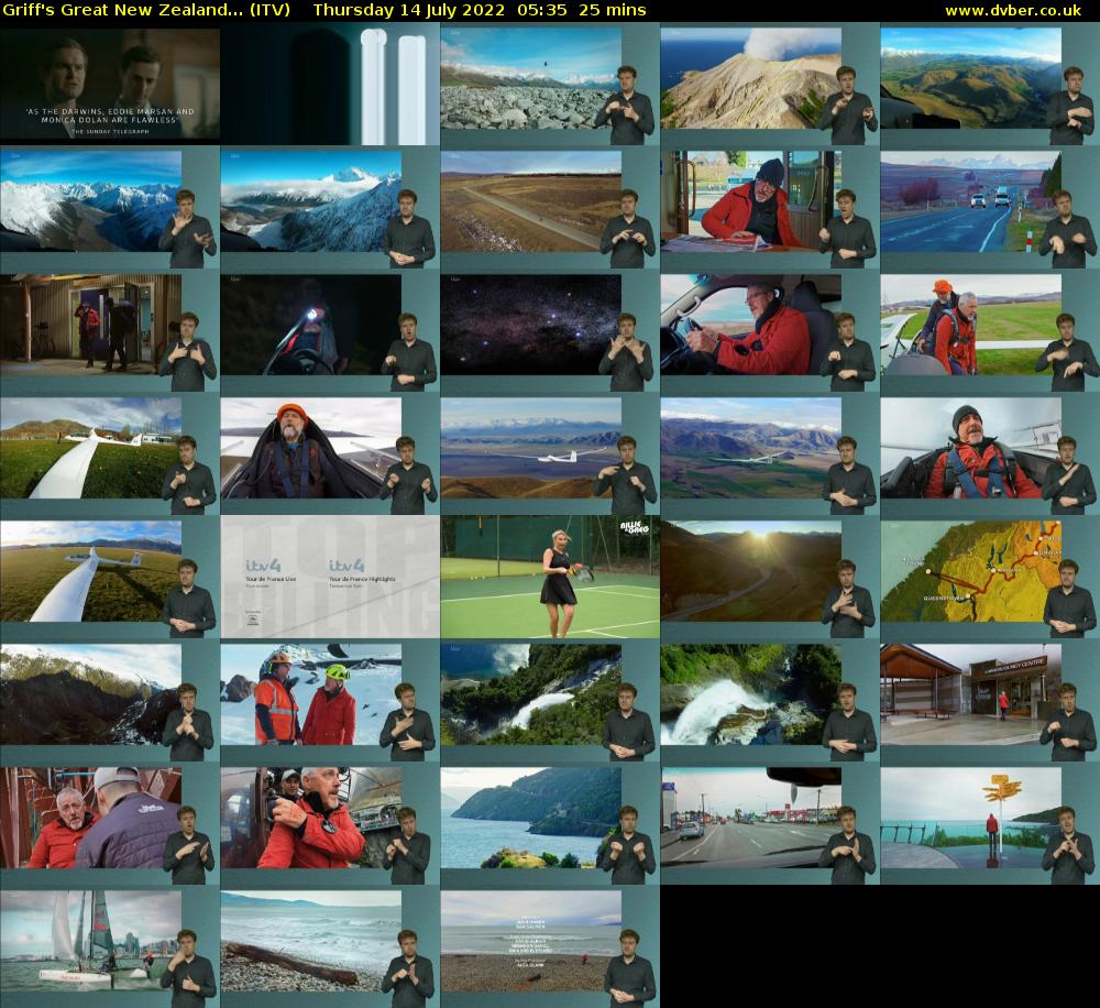 Griff's Great New Zealand... (ITV) Thursday 14 July 2022 05:35 - 06:00