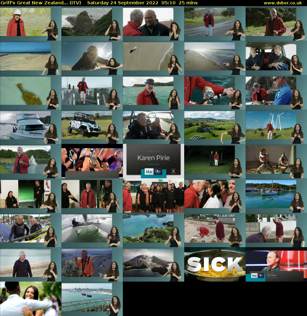 Griff's Great New Zealand... (ITV) Saturday 24 September 2022 05:10 - 05:35