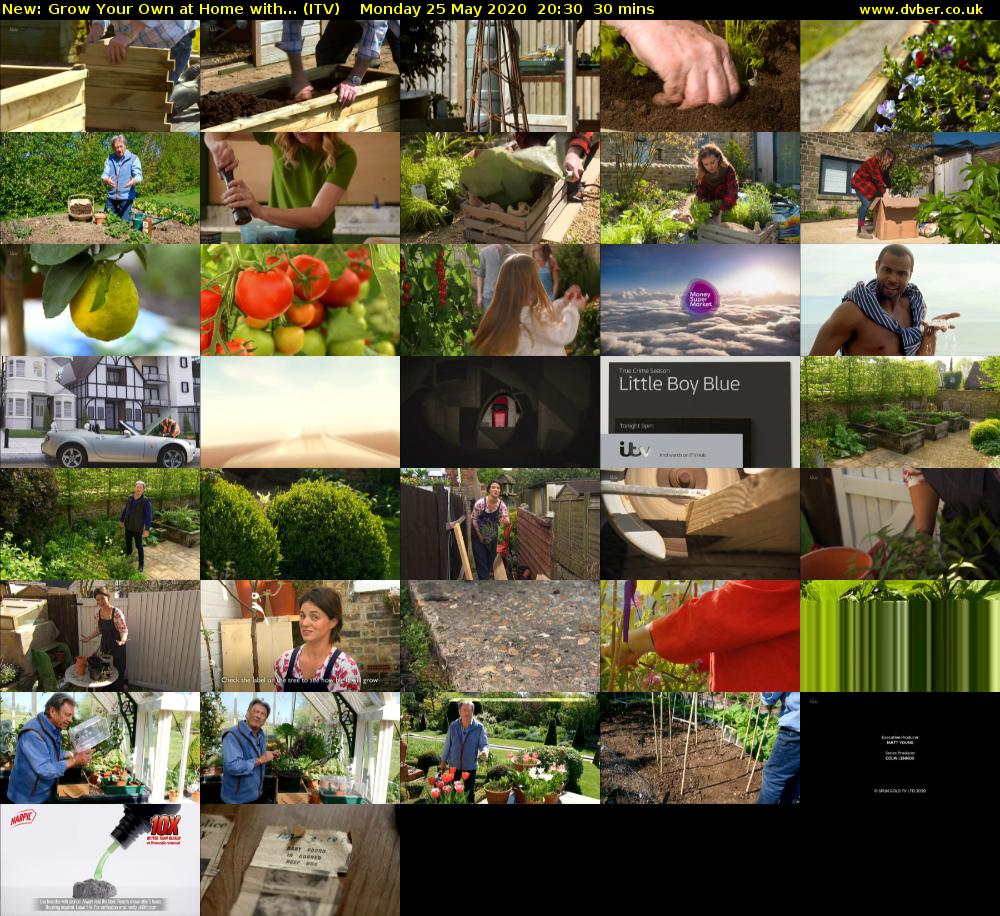 Grow Your Own at Home with... (ITV) Monday 25 May 2020 20:30 - 21:00