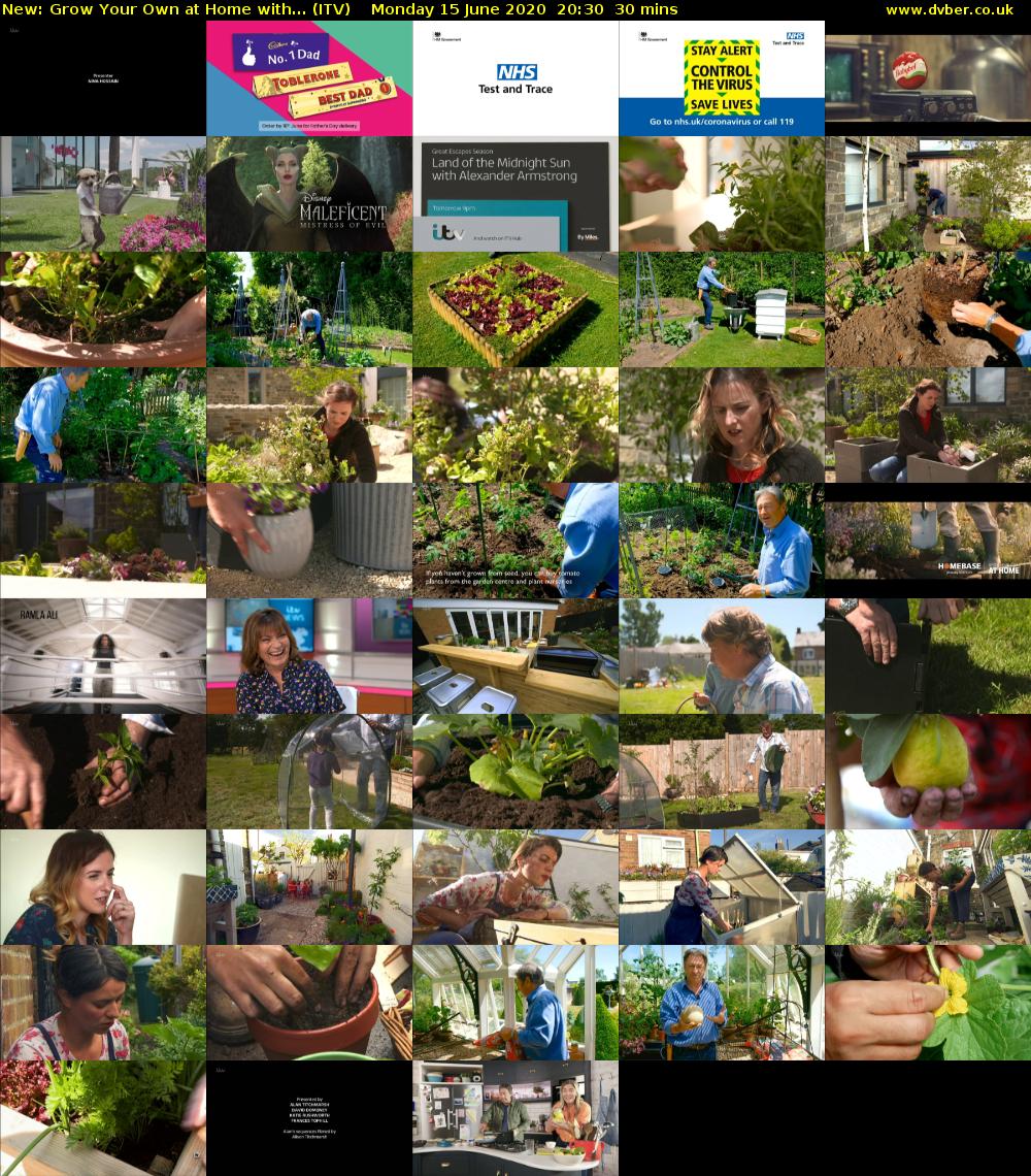 Grow Your Own at Home with... (ITV) Monday 15 June 2020 20:30 - 21:00
