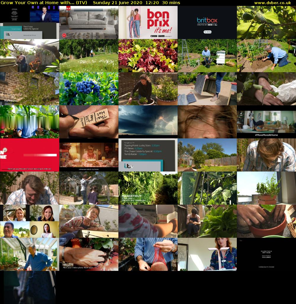 Grow Your Own at Home with... (ITV) Sunday 21 June 2020 12:20 - 12:50