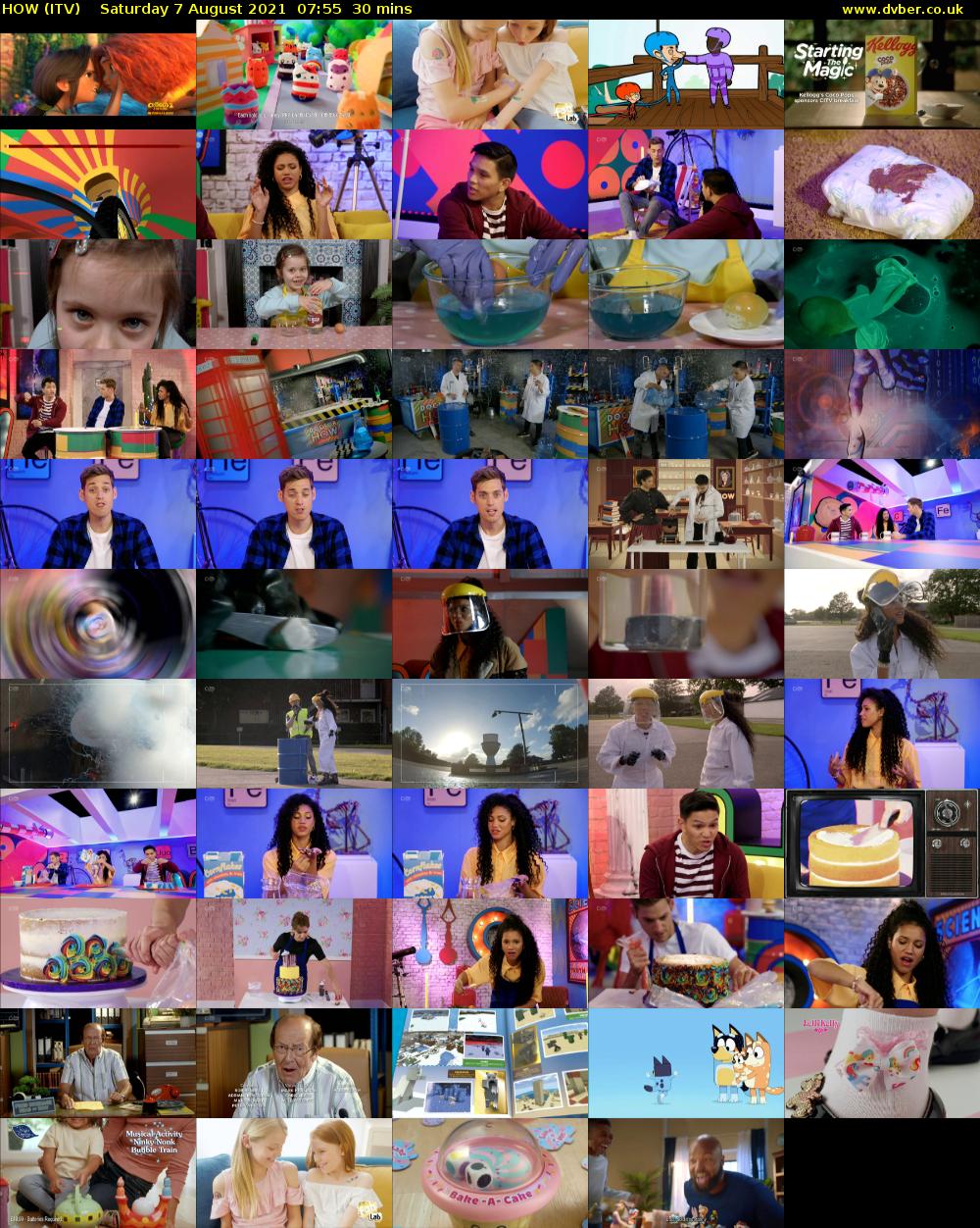 HOW (ITV) Saturday 7 August 2021 07:55 - 08:25