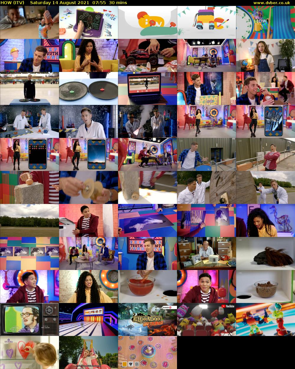 HOW (ITV) Saturday 14 August 2021 07:55 - 08:25