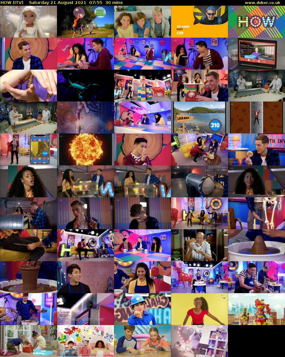 HOW (ITV) Saturday 21 August 2021 07:55 - 08:25
