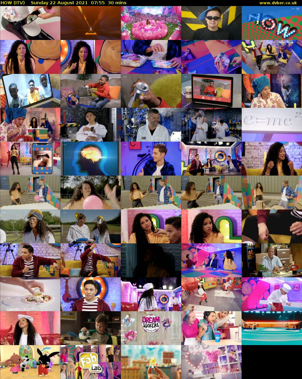 HOW (ITV) Sunday 22 August 2021 07:55 - 08:25