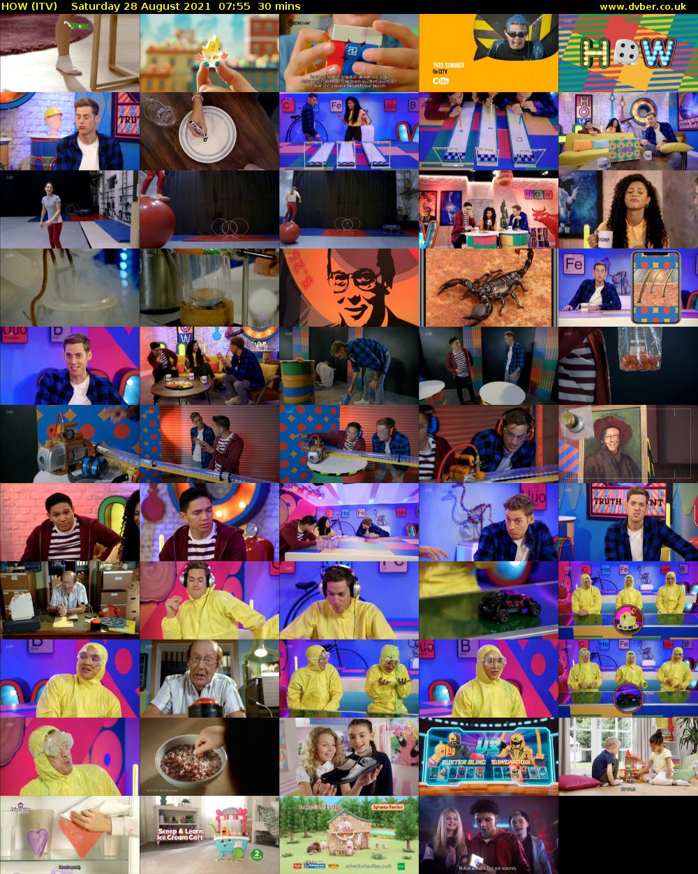 HOW (ITV) Saturday 28 August 2021 07:55 - 08:25