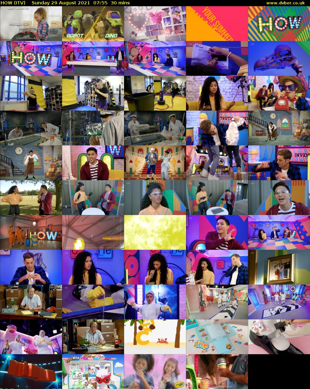 HOW (ITV) Sunday 29 August 2021 07:55 - 08:25