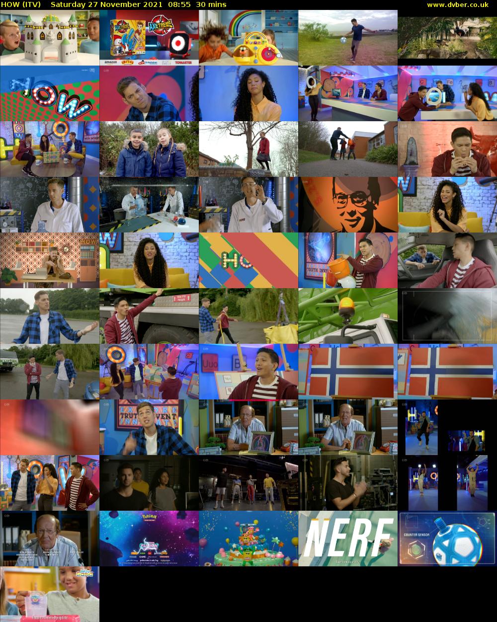HOW (ITV) Saturday 27 November 2021 08:55 - 09:25