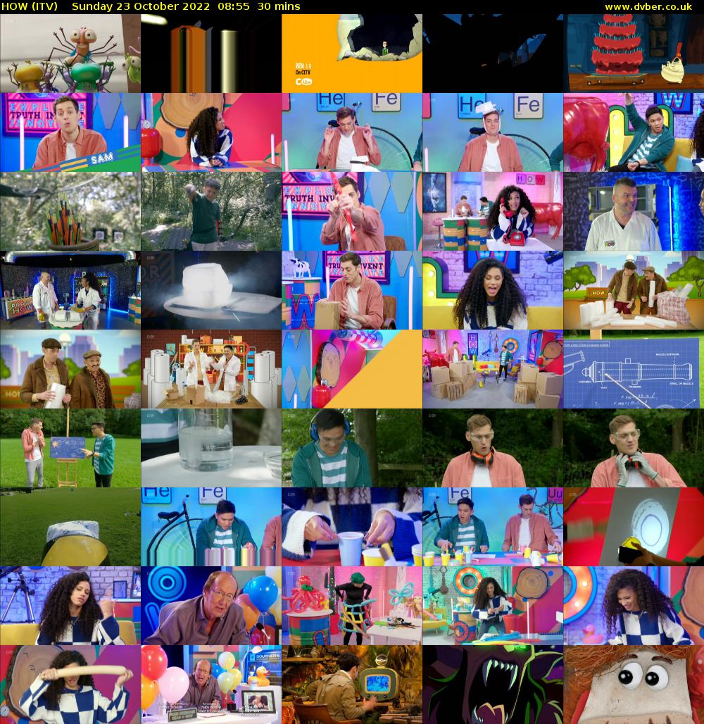 HOW (ITV) Sunday 23 October 2022 08:55 - 09:25