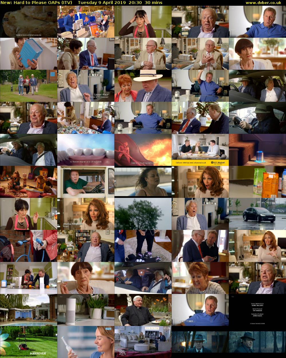Hard to Please OAPs (ITV) Tuesday 9 April 2019 20:30 - 21:00