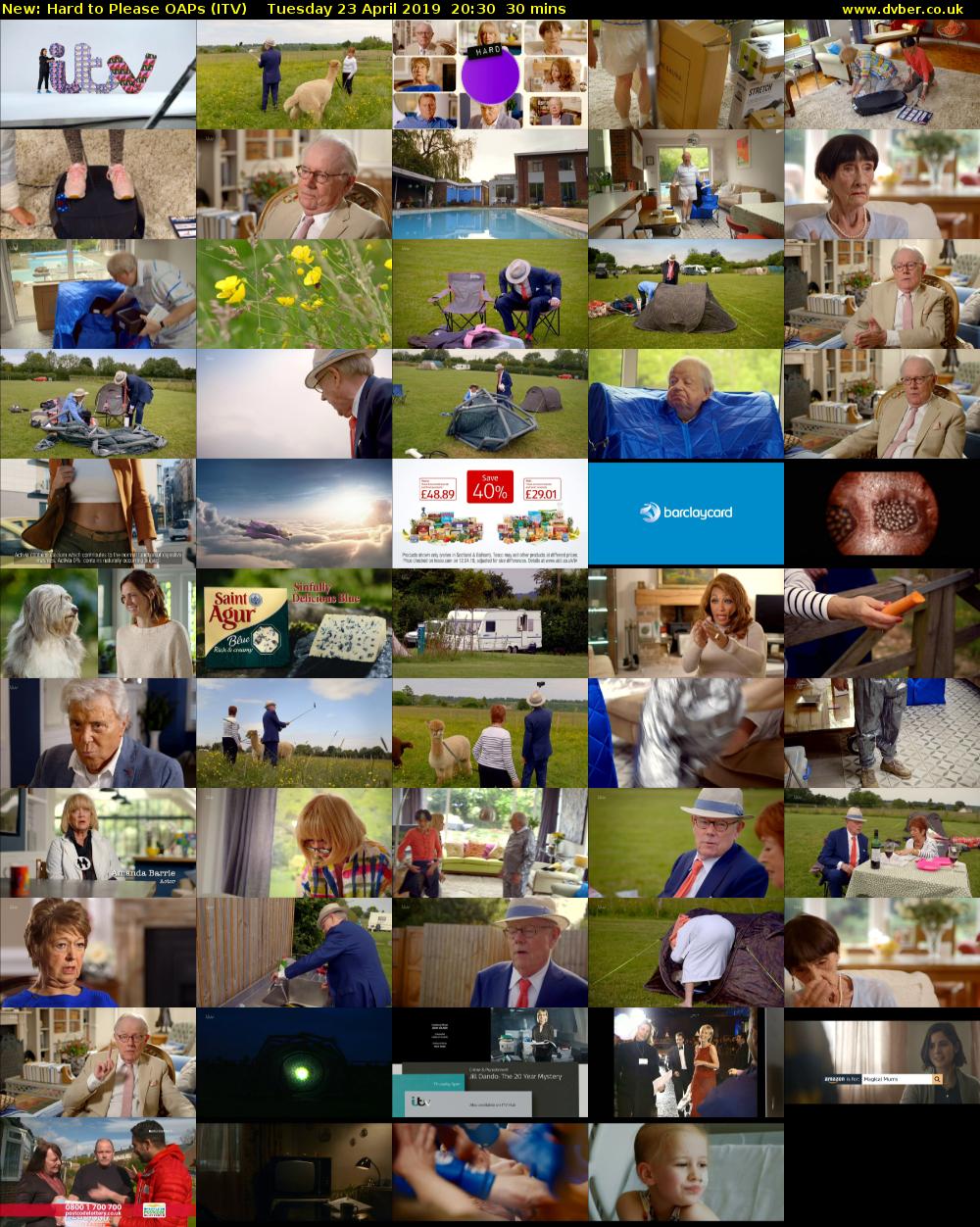 Hard to Please OAPs (ITV) Tuesday 23 April 2019 20:30 - 21:00