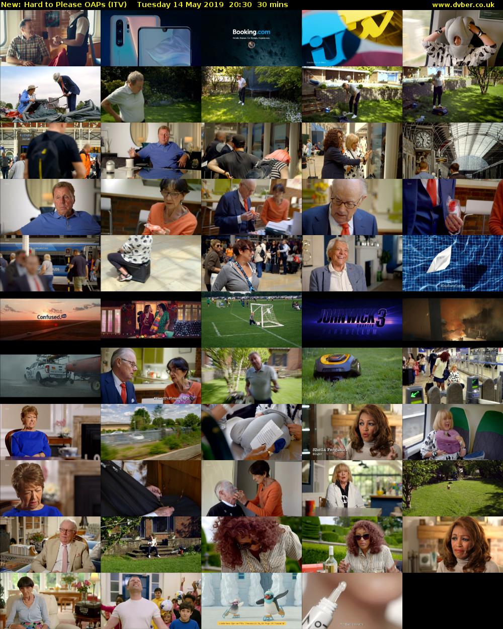 Hard to Please OAPs (ITV) Tuesday 14 May 2019 20:30 - 21:00