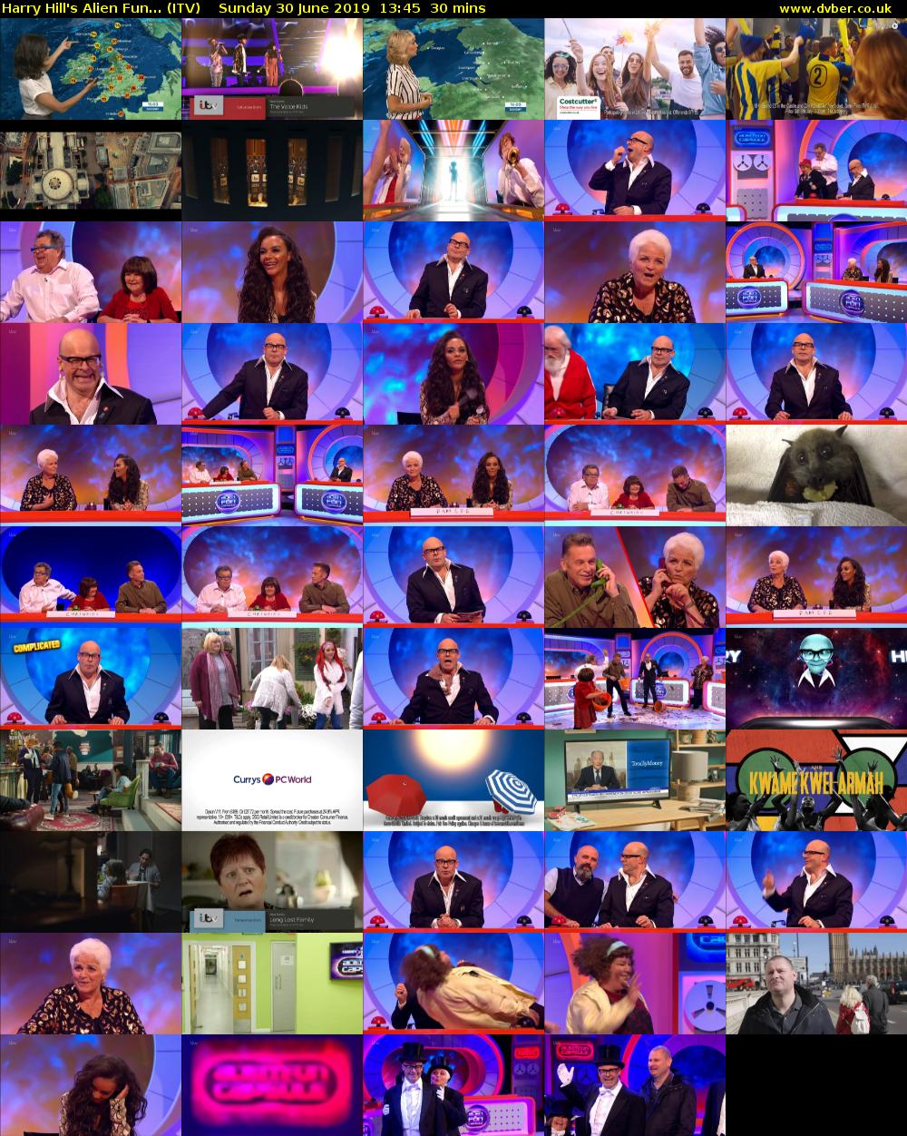 Harry Hill's Alien Fun... (ITV) Sunday 30 June 2019 13:45 - 14:15