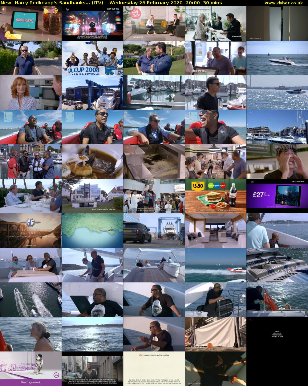 Harry Redknapp's Sandbanks... (ITV) Wednesday 26 February 2020 20:00 - 20:30