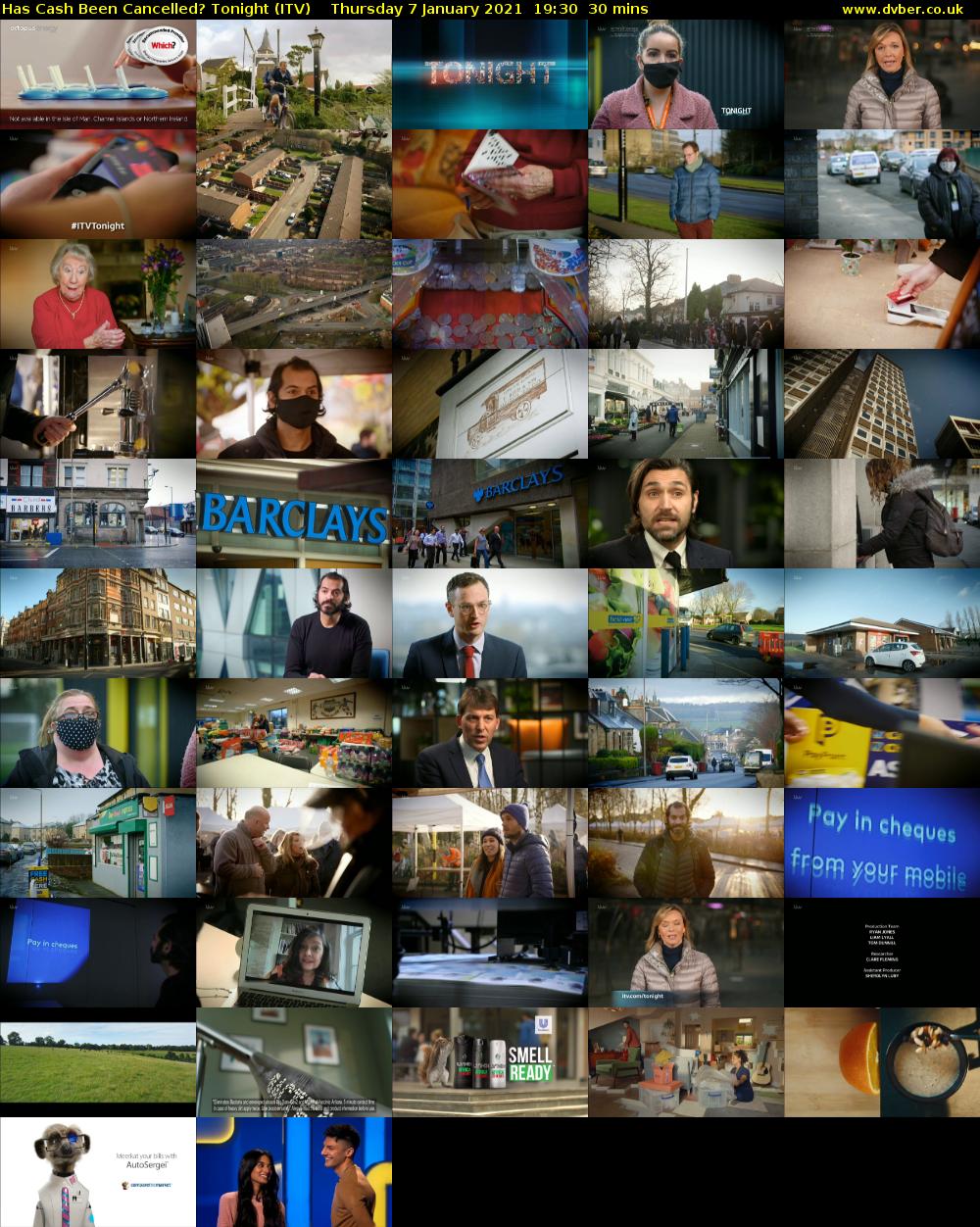 Has Cash Been Cancelled? Tonight (ITV) Thursday 7 January 2021 19:30 - 20:00