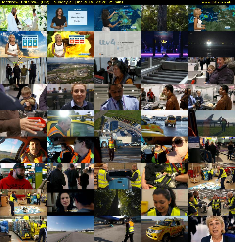 Heathrow: Britain's... (ITV) Sunday 23 June 2019 22:20 - 22:45