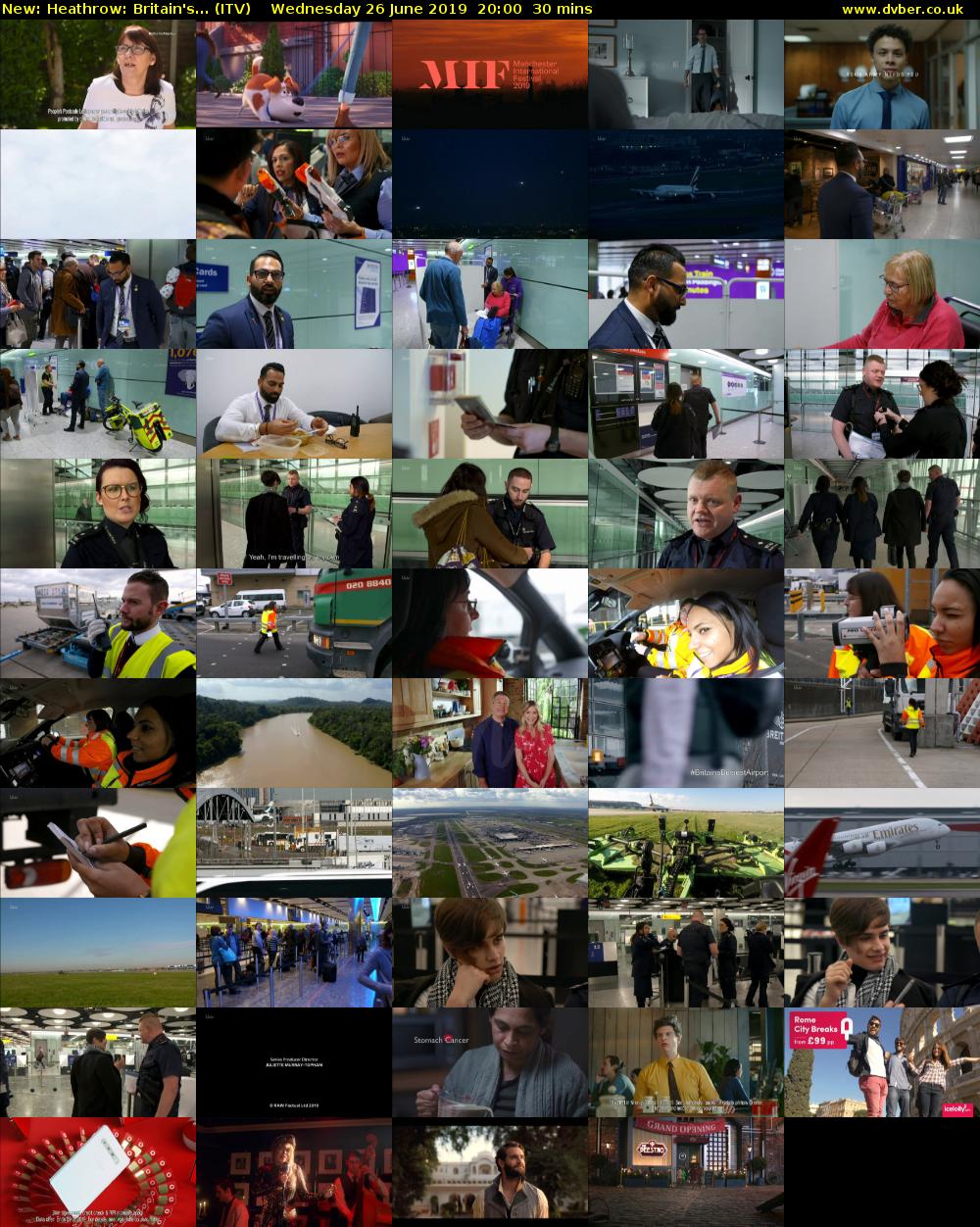 Heathrow: Britain's... (ITV) Wednesday 26 June 2019 20:00 - 20:30