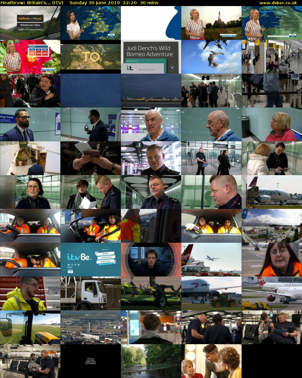 Heathrow: Britain's... (ITV) Sunday 30 June 2019 22:20 - 22:50
