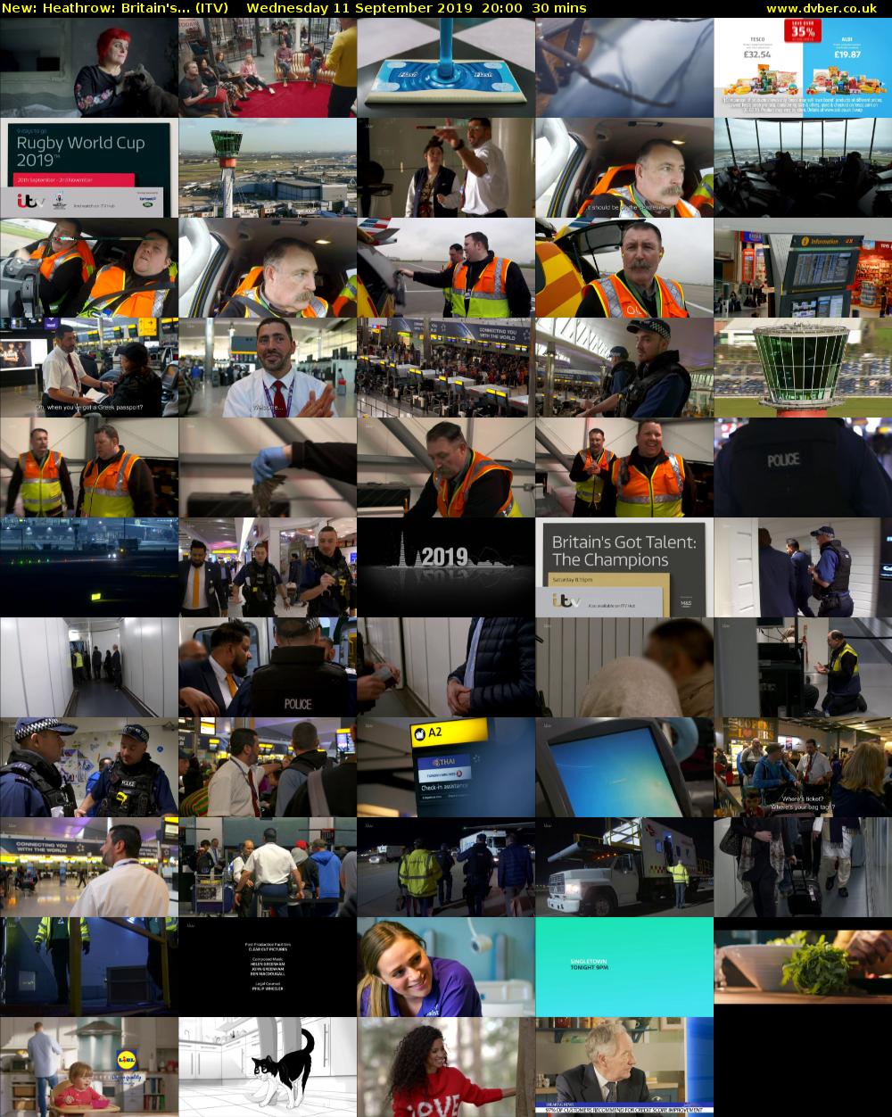 Heathrow: Britain's... (ITV) Wednesday 11 September 2019 20:00 - 20:30