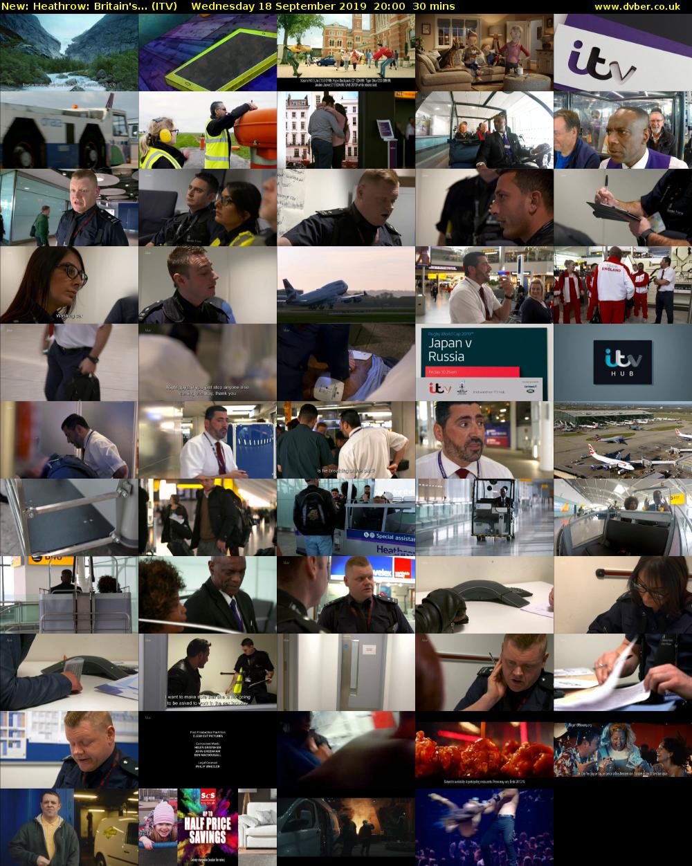 Heathrow: Britain's... (ITV) Wednesday 18 September 2019 20:00 - 20:30