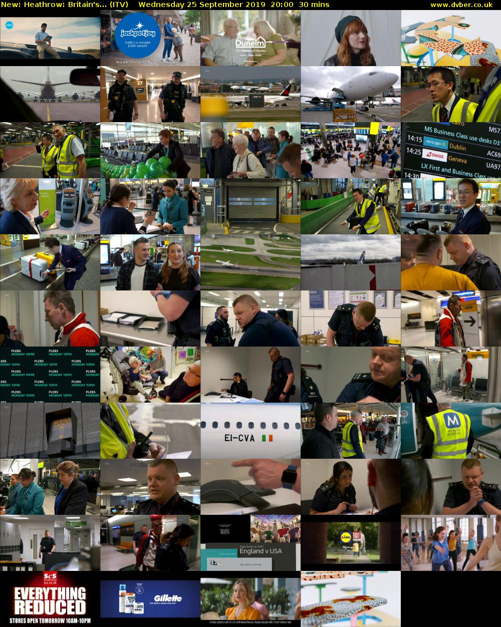 Heathrow: Britain's... (ITV) Wednesday 25 September 2019 20:00 - 20:30