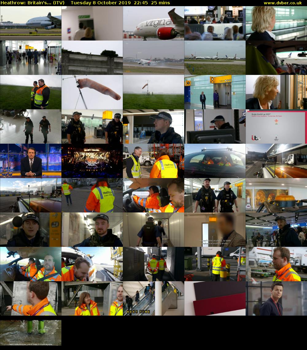 Heathrow: Britain's... (ITV) Tuesday 8 October 2019 22:45 - 23:10