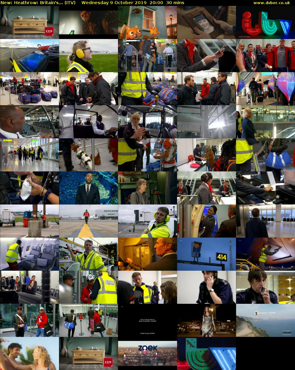 Heathrow: Britain's... (ITV) Wednesday 9 October 2019 20:00 - 20:30